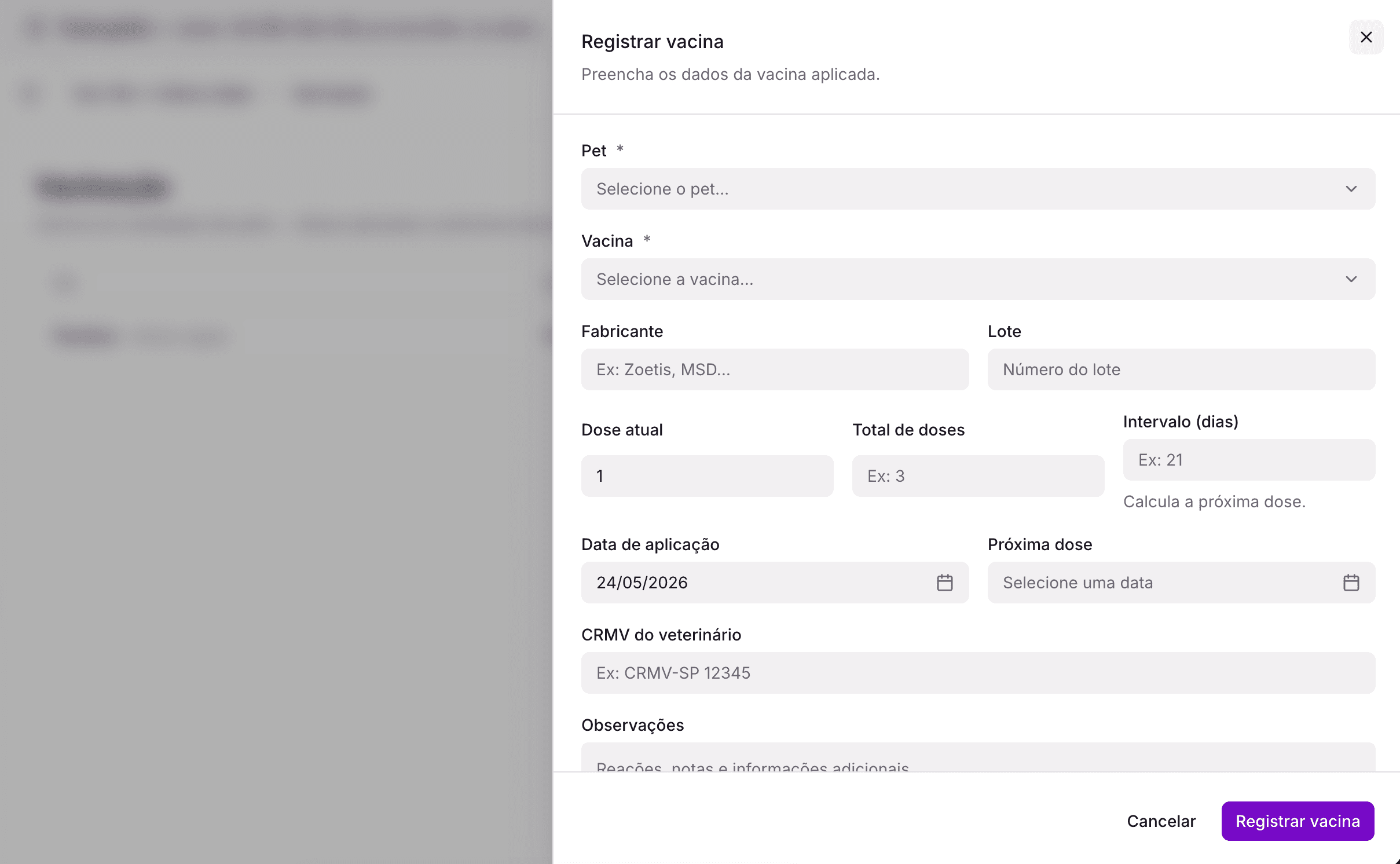 Tela do Vox: Vacinas com lembrete no WhatsApp